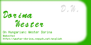 dorina wester business card
